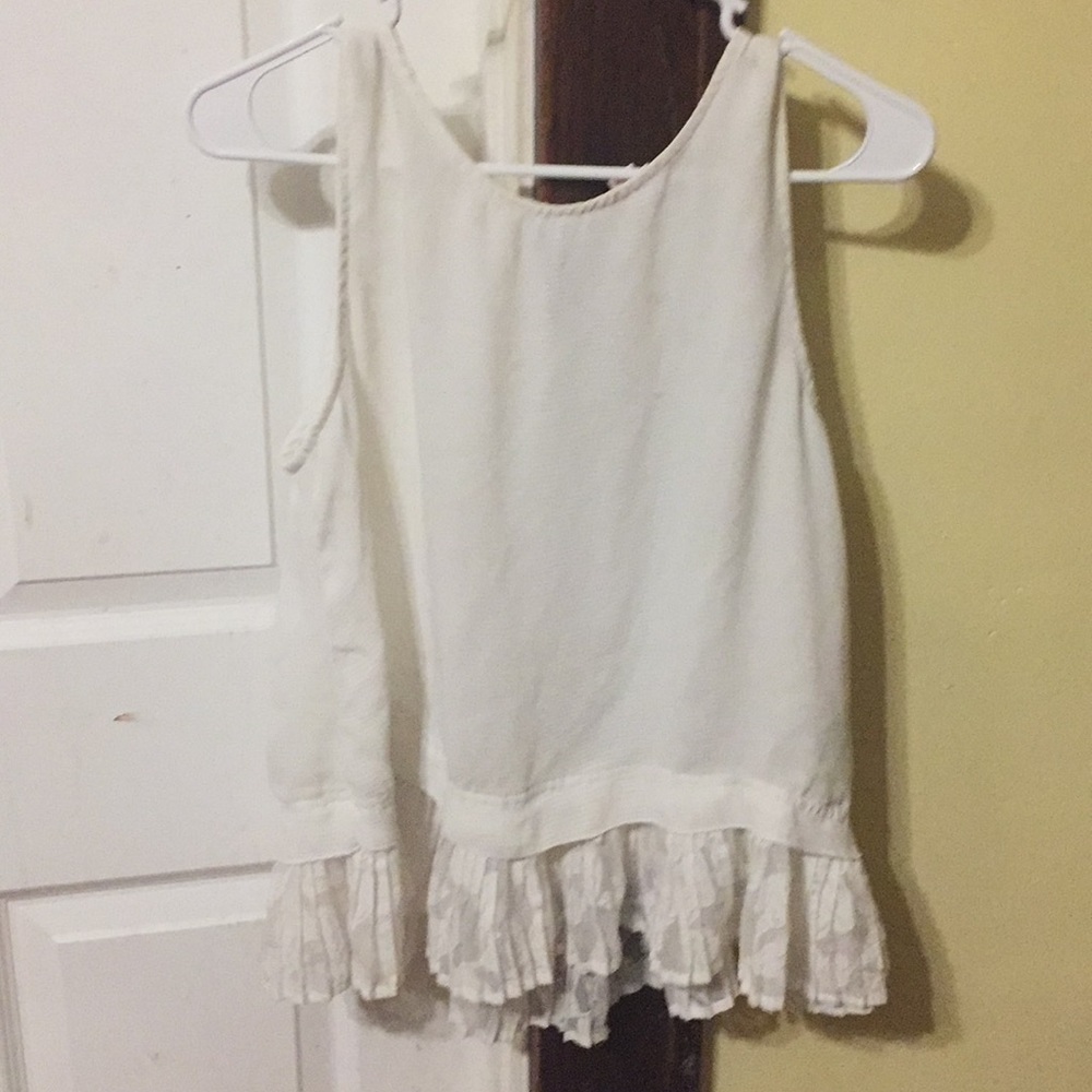 Semi mesh white shirt
